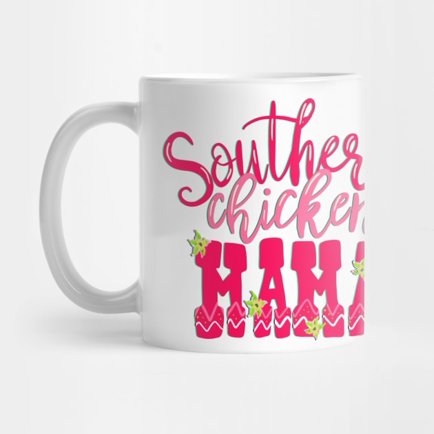 Southern Chicken Mama Funny Chicken T-shirt by PhantomDesign